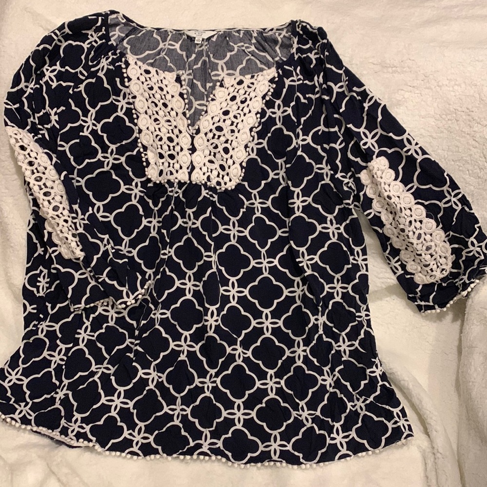 3X Navy summer top